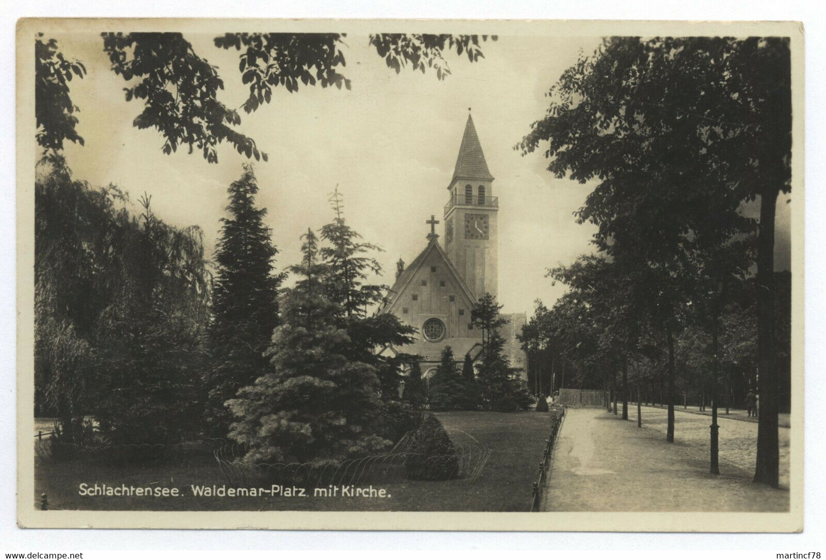 1000 Berlin Schlachtensee Waldemar-Platz Mit Kirche - Steglitz