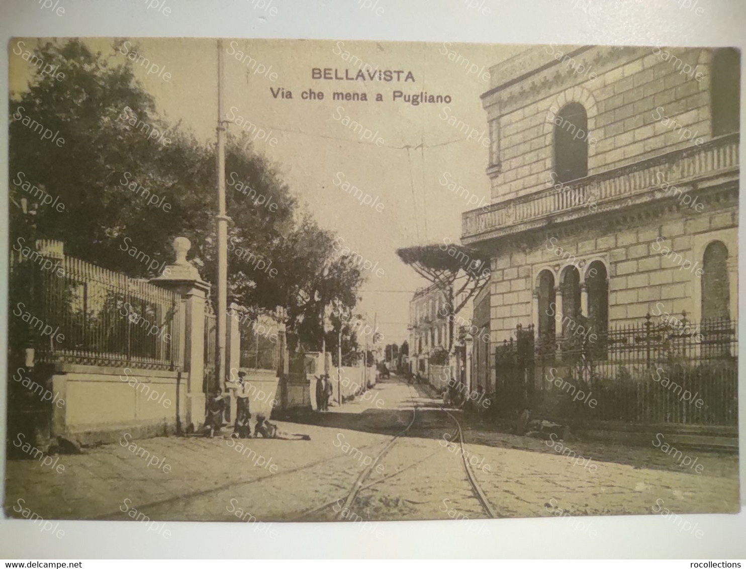 Italia Postcard Napoli Portici BELLAVISTA  Via Che Mena A Pugliano 1916. - Portici