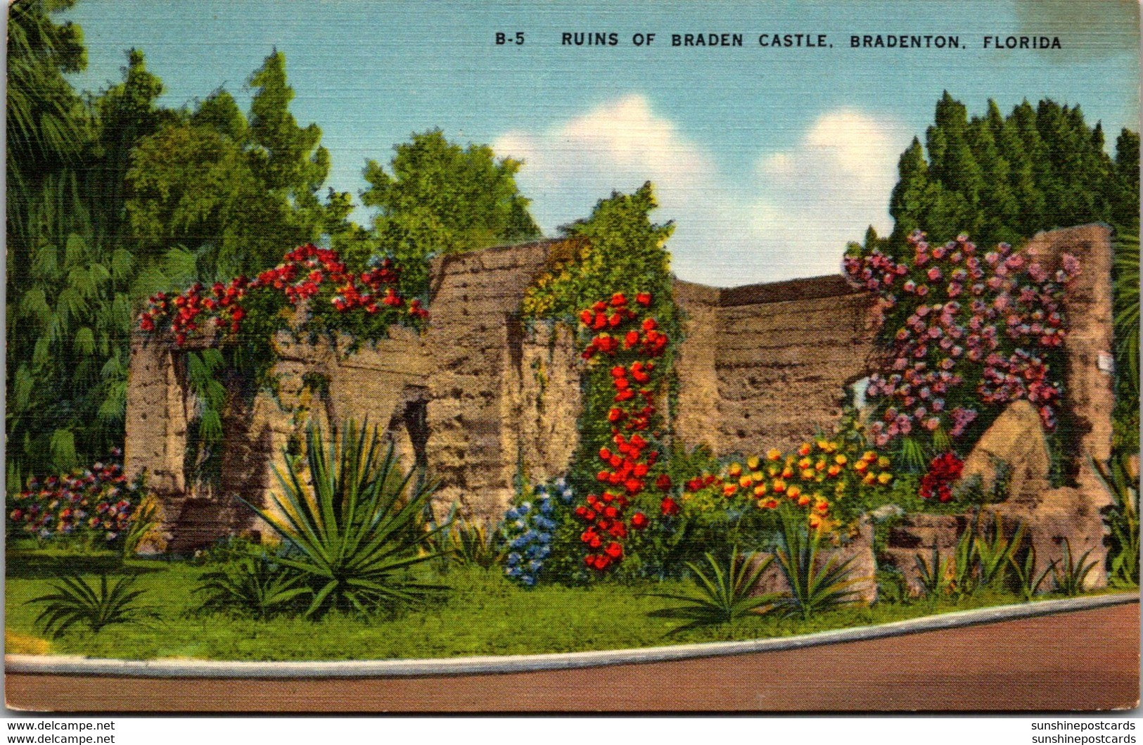 Florida Bradenton Ruins Of Braden Castle 1954 - Bradenton