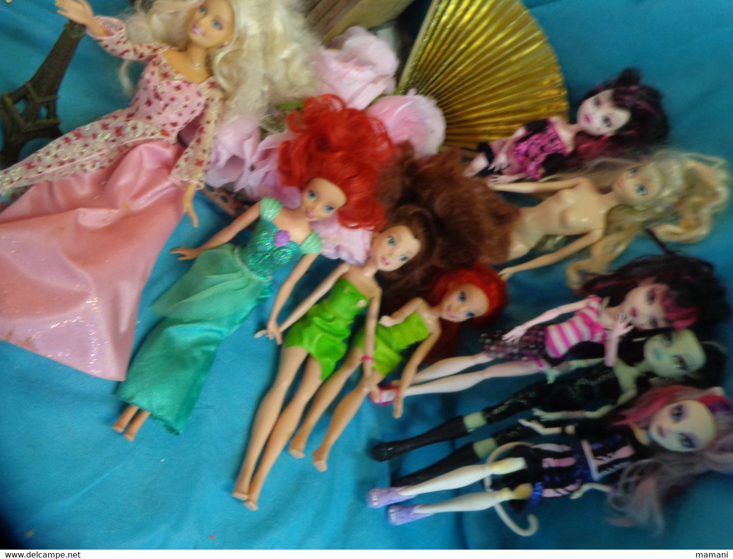 Lot De 9 Poupees Mattel - Andere & Zonder Classificatie