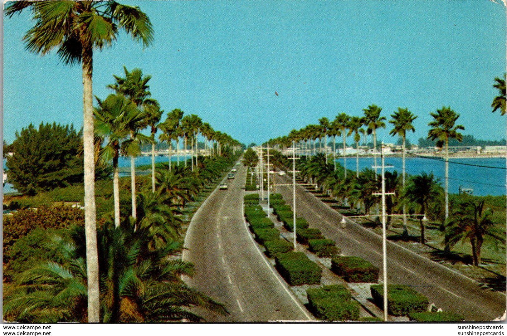 Florida Clearwater Memorial Causeway Looking Westward 1968 - Clearwater