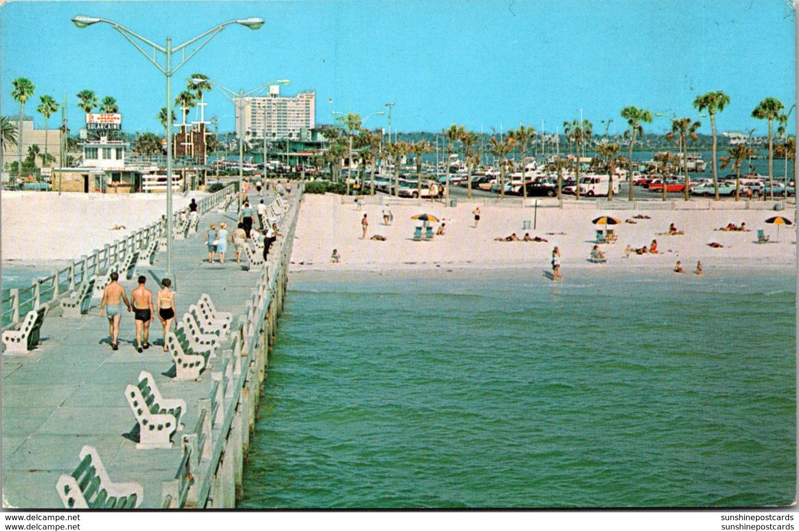 Florida Clearwater Beach Looking East From Pier 60 Fishing Pier - Clearwater