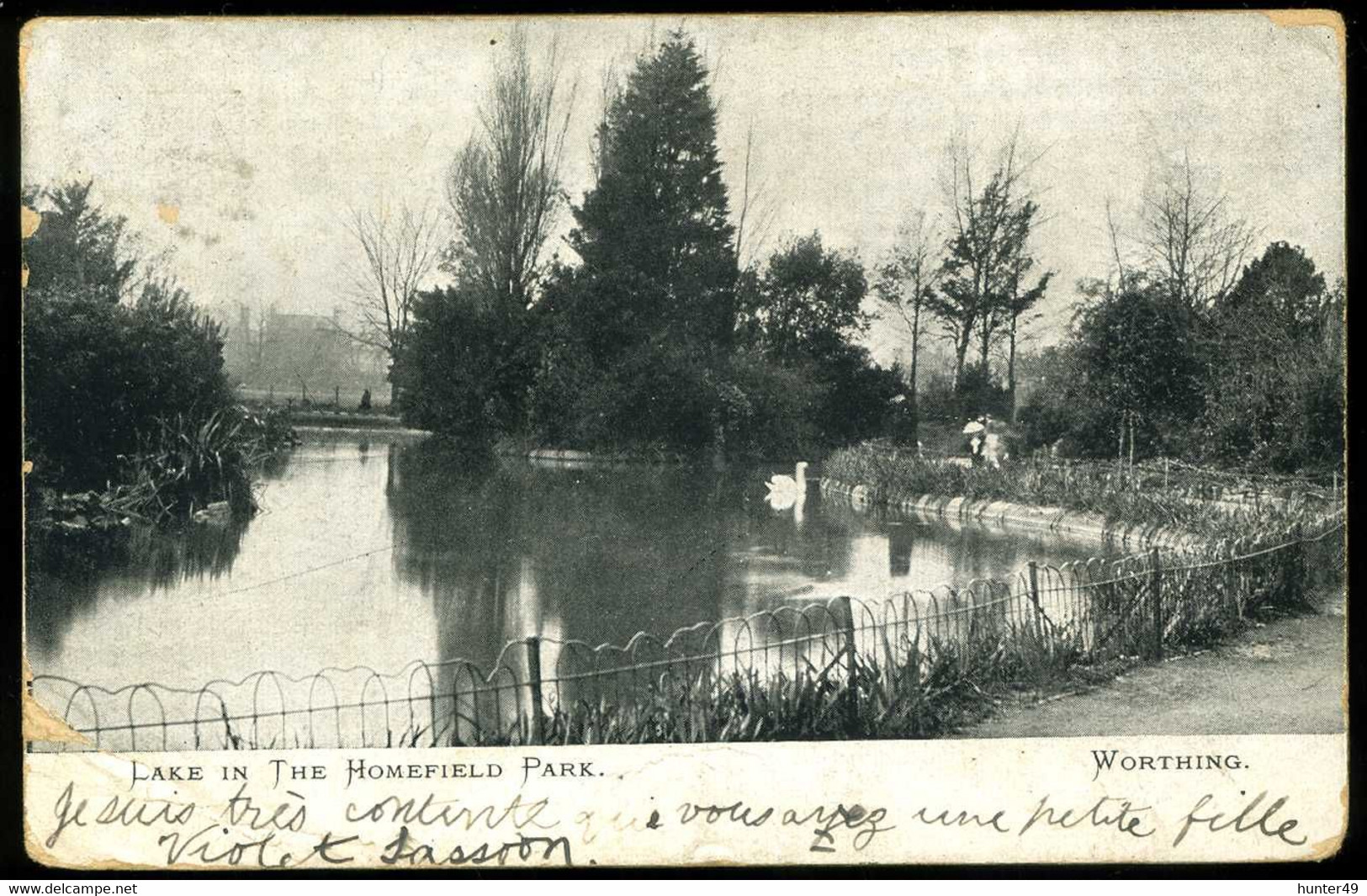 Worthing Lake In The Homefield Park Coin Plié Folded Corner - Worthing