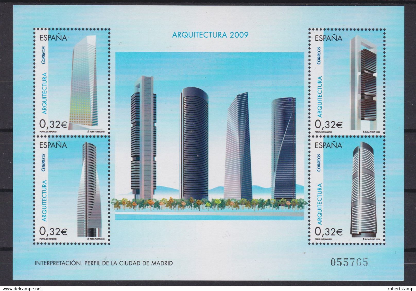 ESPAÑA 2009 - Arquitectura Hoja Bloque Nueva Sin Fijasellos Edifil Nº 4507 -MNH- - Blocs & Hojas