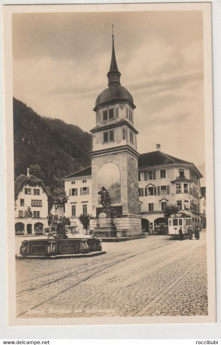 Altdorf, Dorfplatz Und Telldenkmal, Schweiz - Altdorf