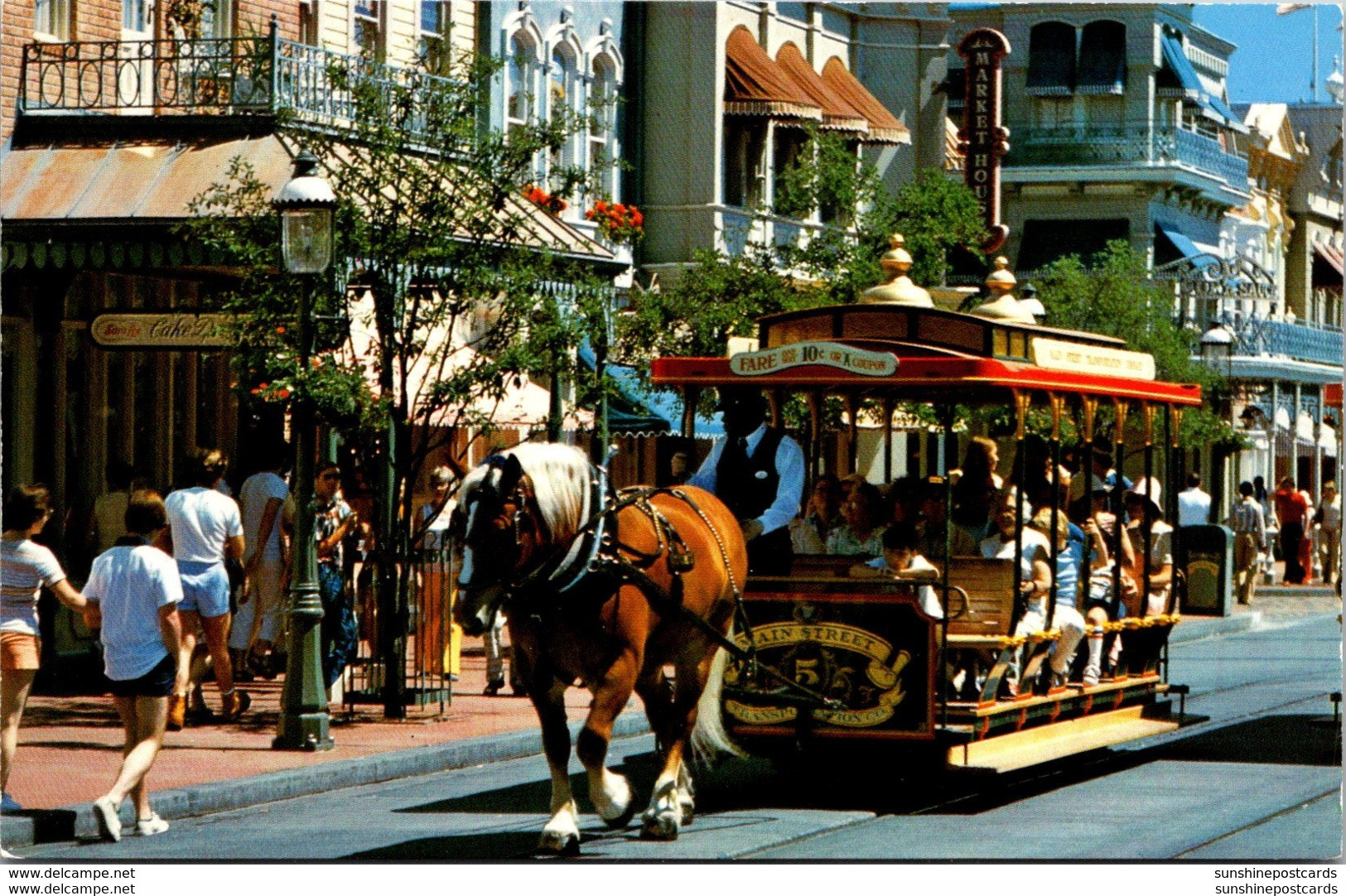 Florida Walt Disney World Horse Drawn Trolley On Main Street U S A - Orlando