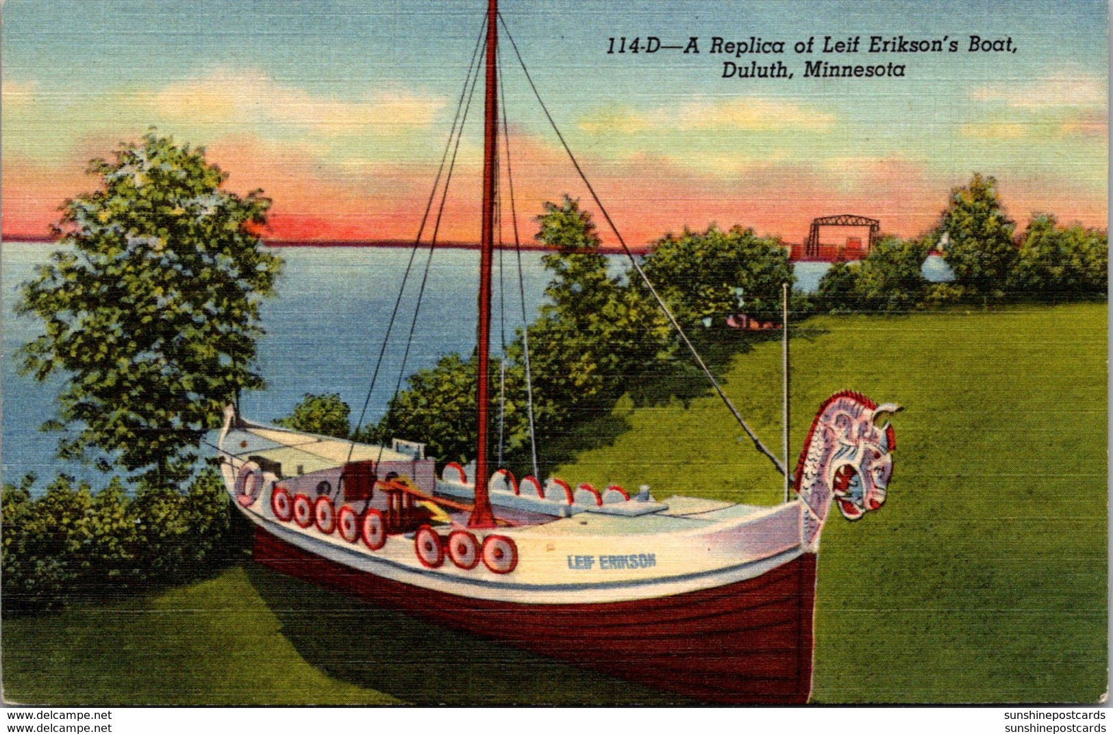 Minnesota Duluth Replica Of Leif Erikson's Boat Curteich - Duluth