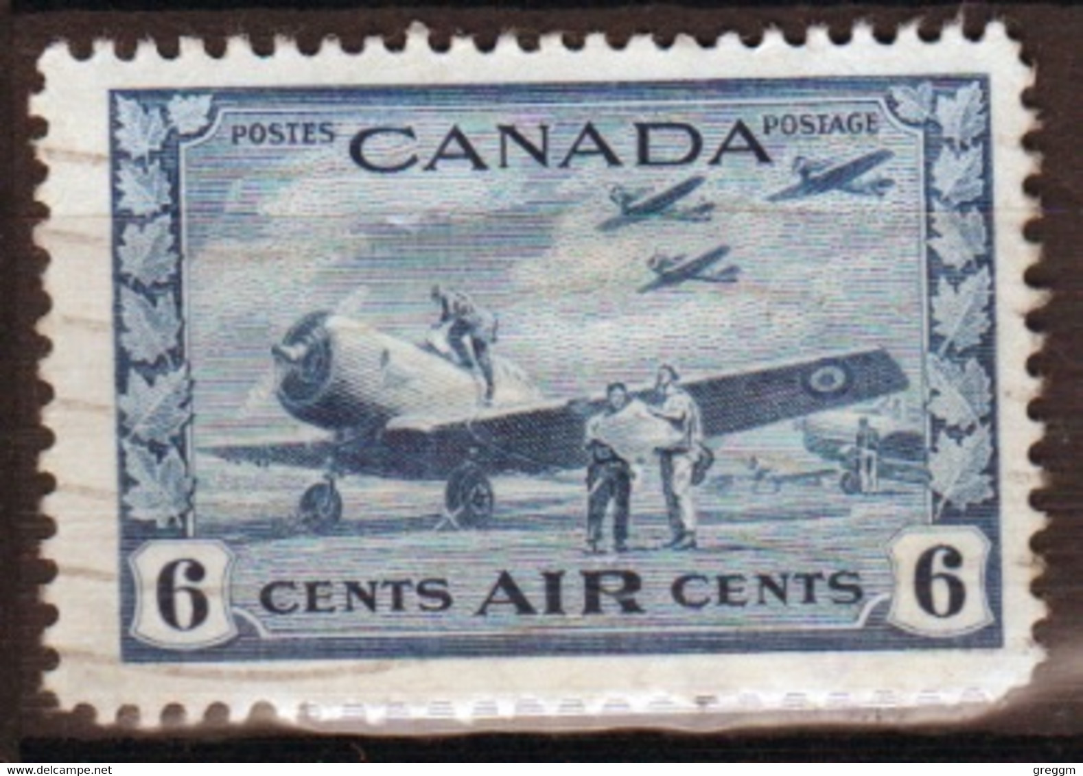 Canada 1942 Single 6c Stamp To Celebrate War Effort Showing Aircraft In Fine Used - Altri & Non Classificati