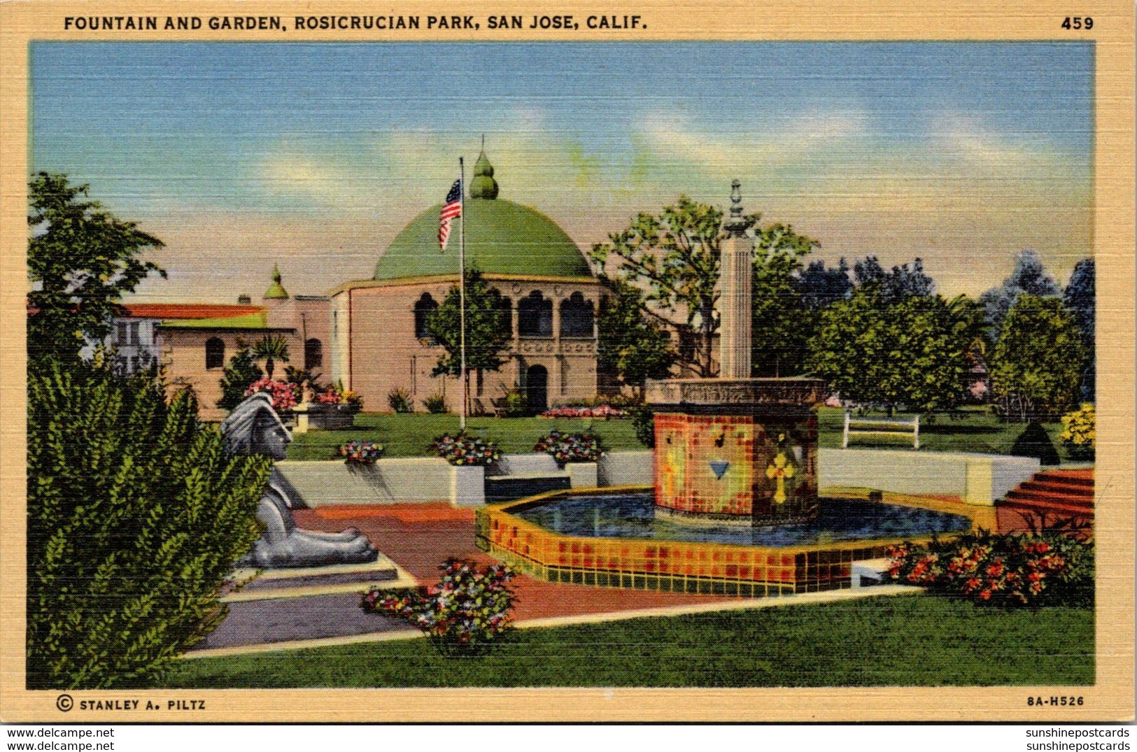 California San Jose Rosicrucian Park Fountain And Garden - San Jose