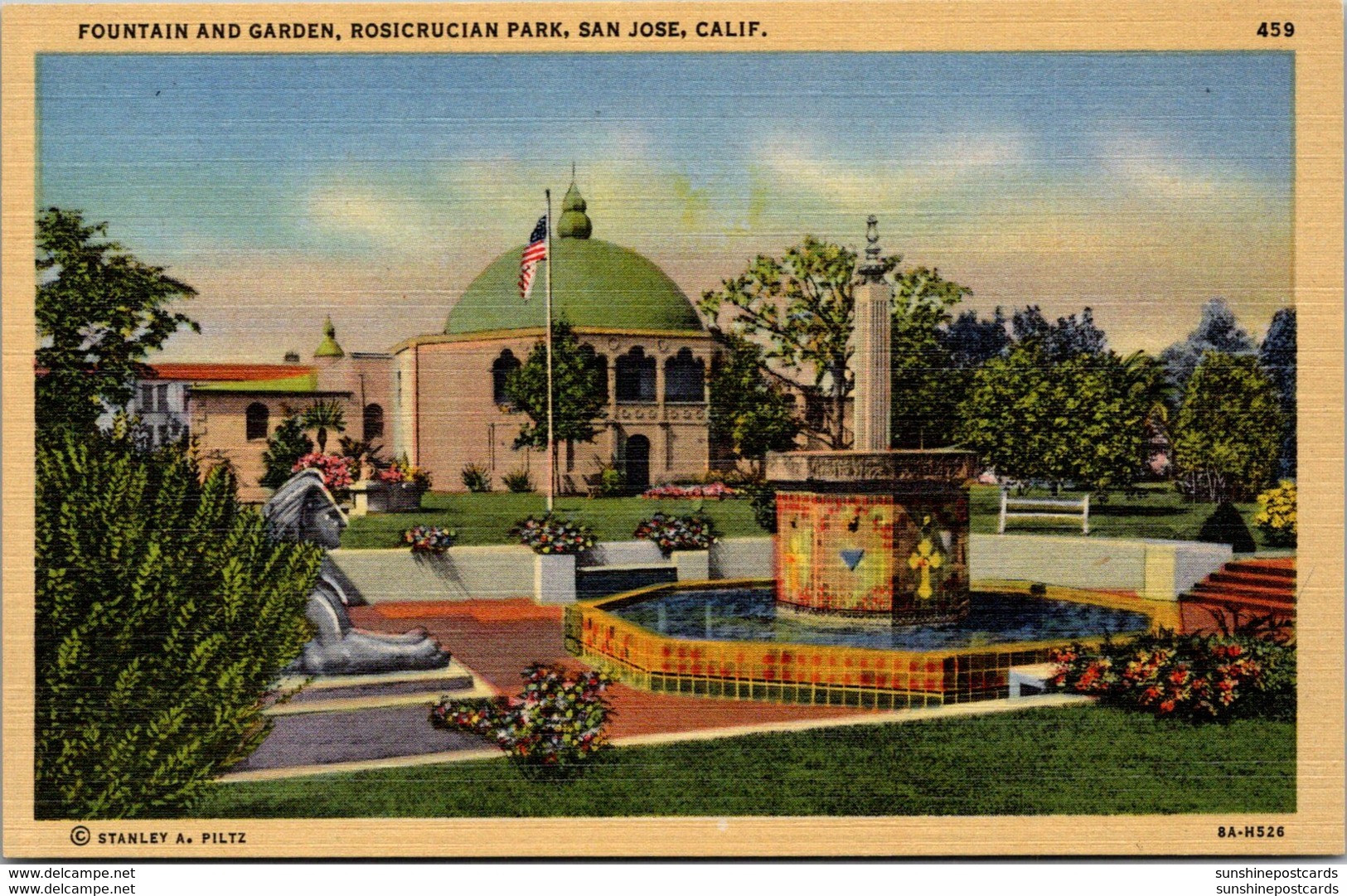 California San Jose Rosicrucian Park Fountain And Garden - San Jose