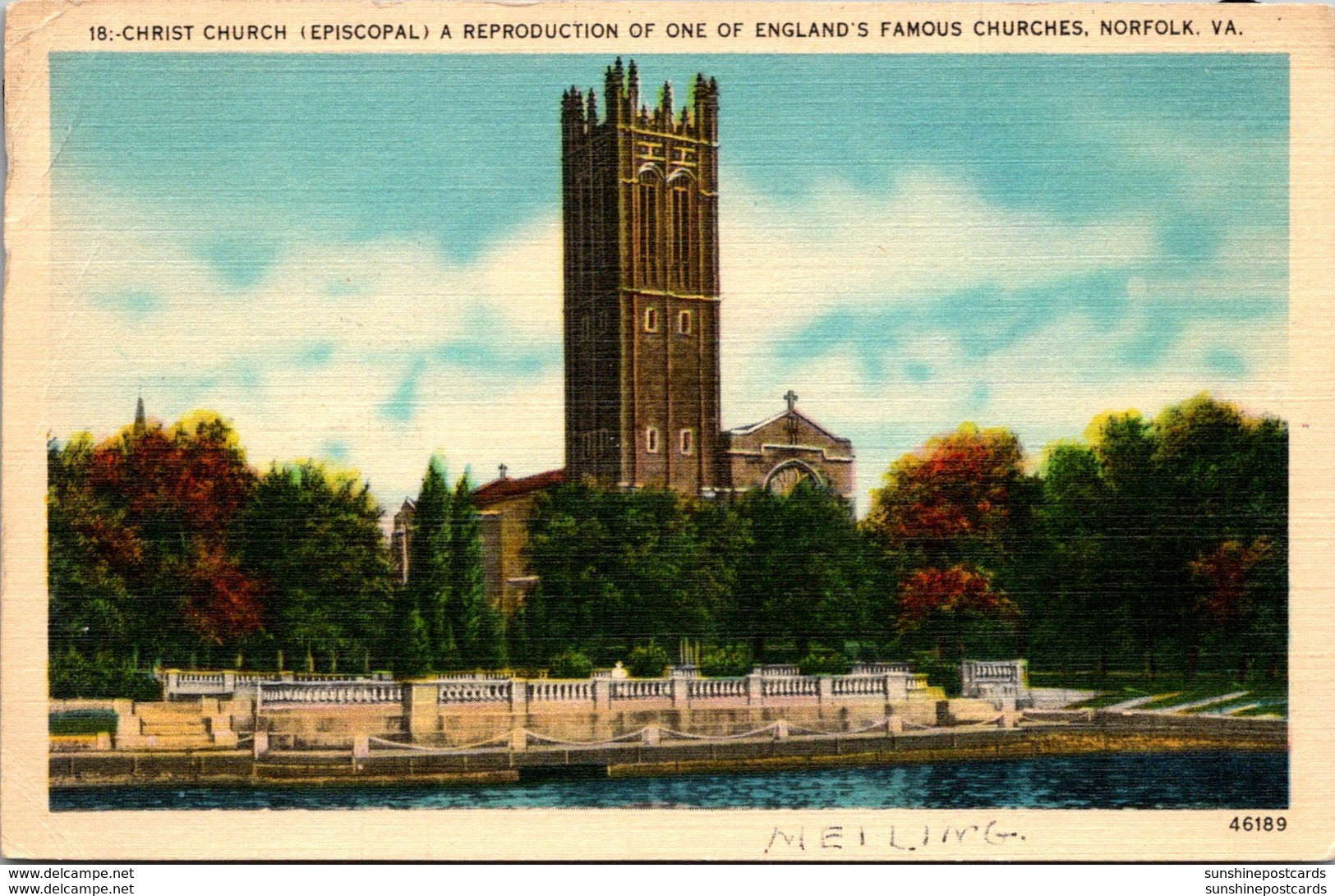 Virginia Norfolk Christ Episcopal Church 1949 - Norfolk