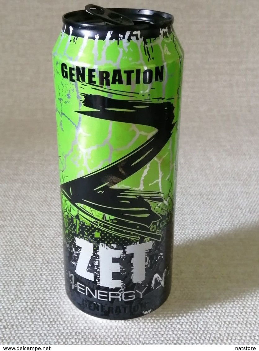 RUSSIA..   ENERGY DRINK   "GENERATION ZET"   CAN. 500ml. - Lattine