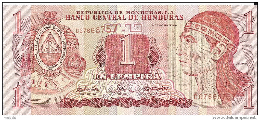 HONDURAS - 1 Lempira 2004 - UNC - Honduras