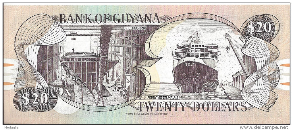 GUYANA - 20 DOLLARS UNC - Guyana