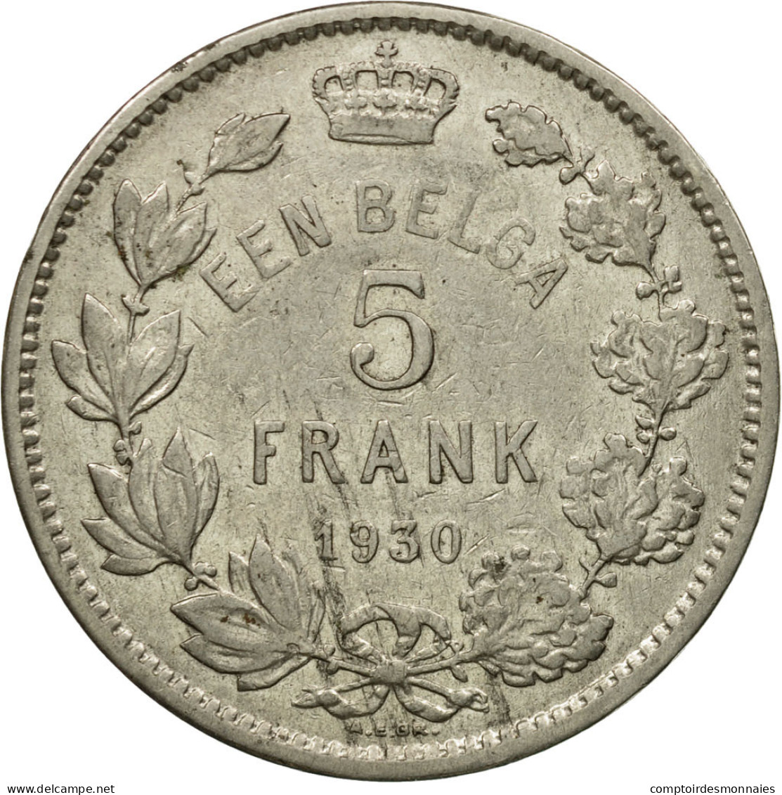 Monnaie, Belgique, 5 Francs, 5 Frank, 1930, TTB, Nickel, KM:98 - 5 Francs & 1 Belga