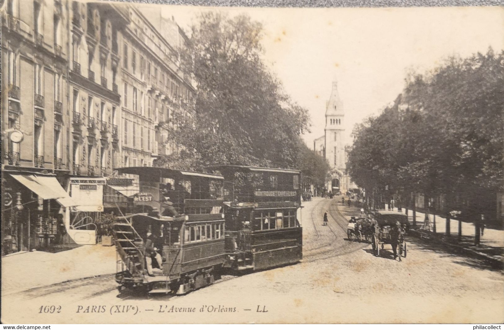 Paris (XIVe) L' Avenue D'Orleans (avec Belle Tram) 1918 - Paris (14)