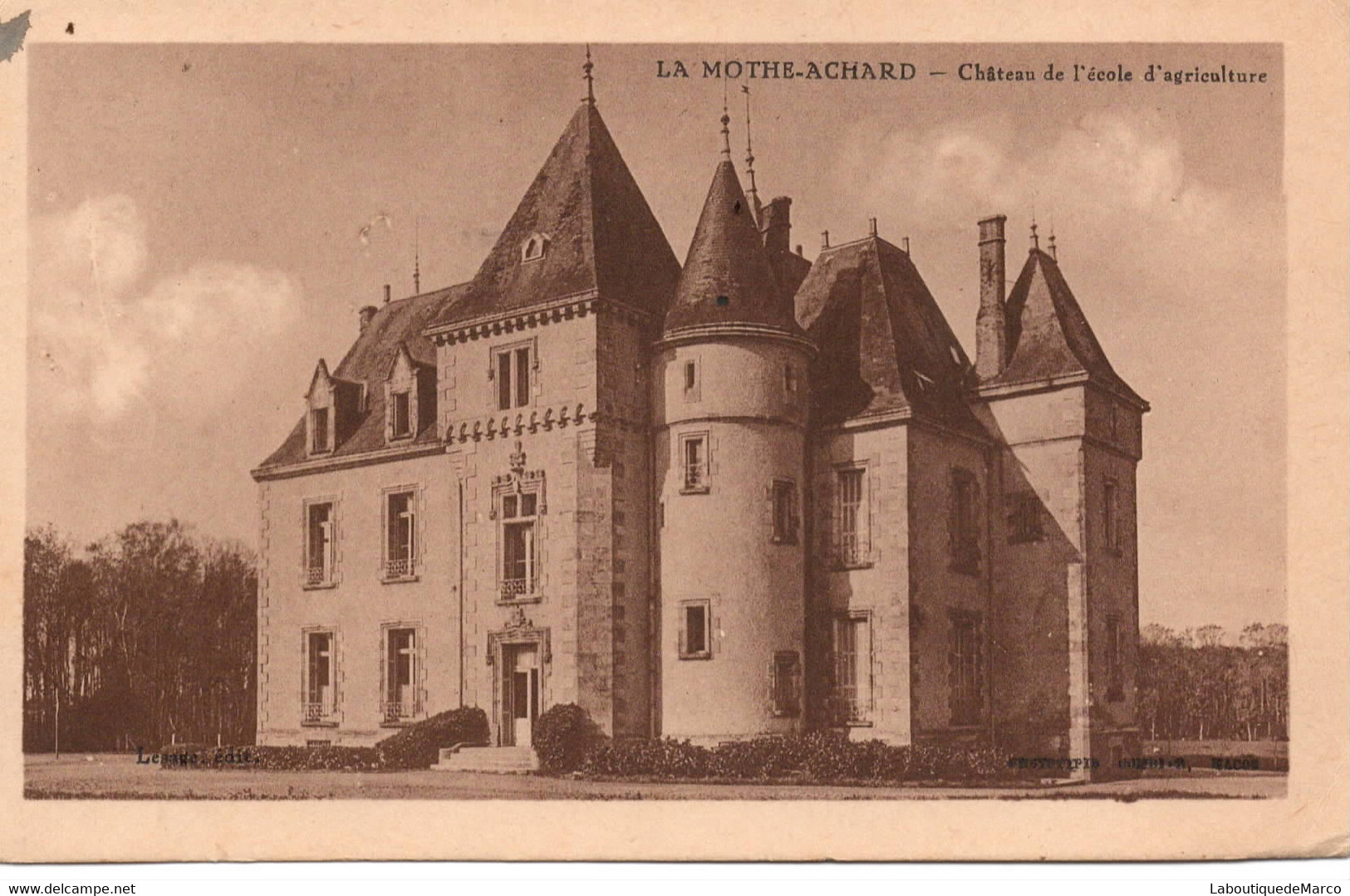 85 - La Mothe-Achard - Le Château Et Le Parc - Dos Divisé - La Mothe Achard