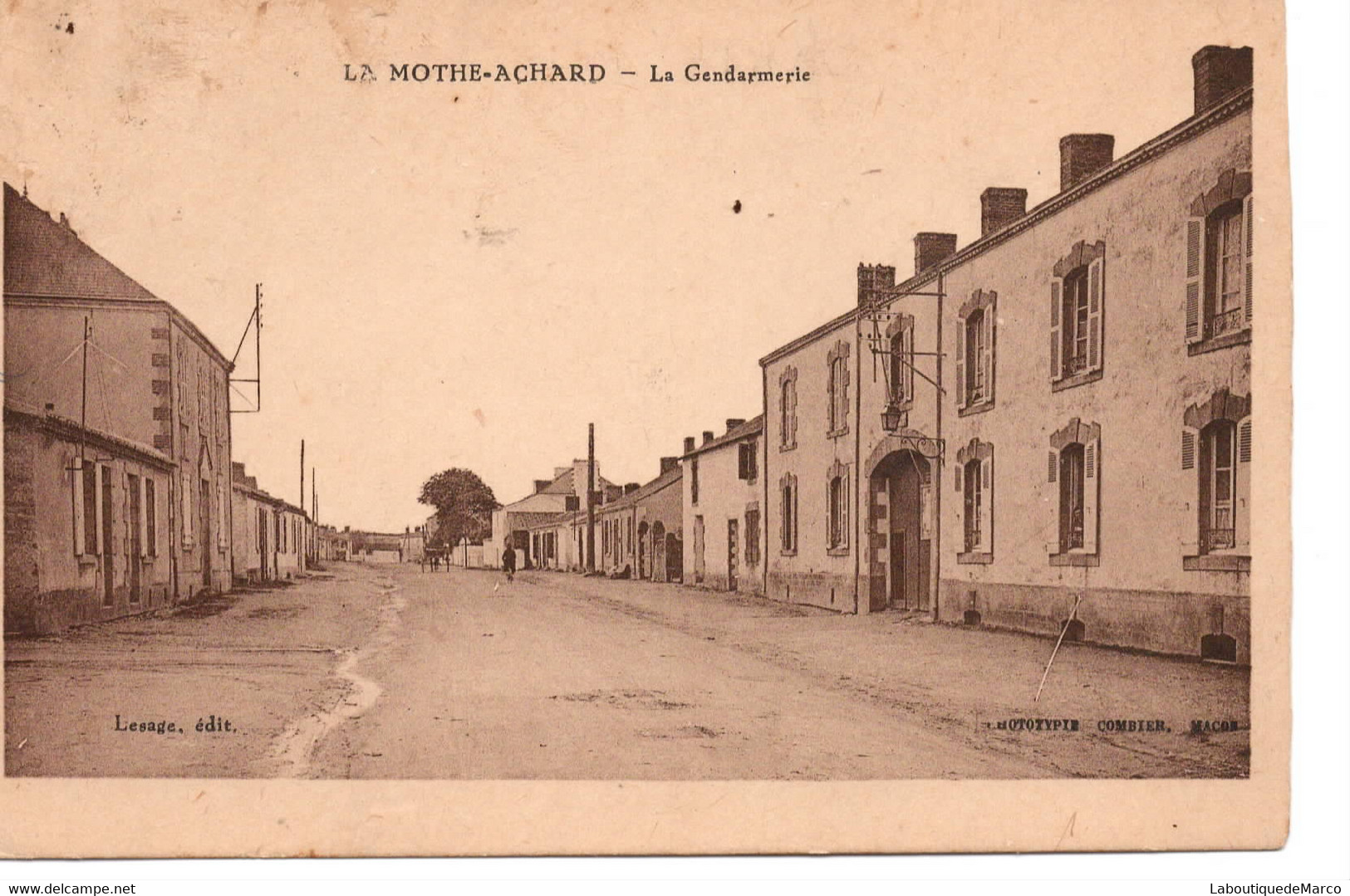 85 - La Mothe-Achard - La Gendarmerie - Dos Divisé - La Mothe Achard