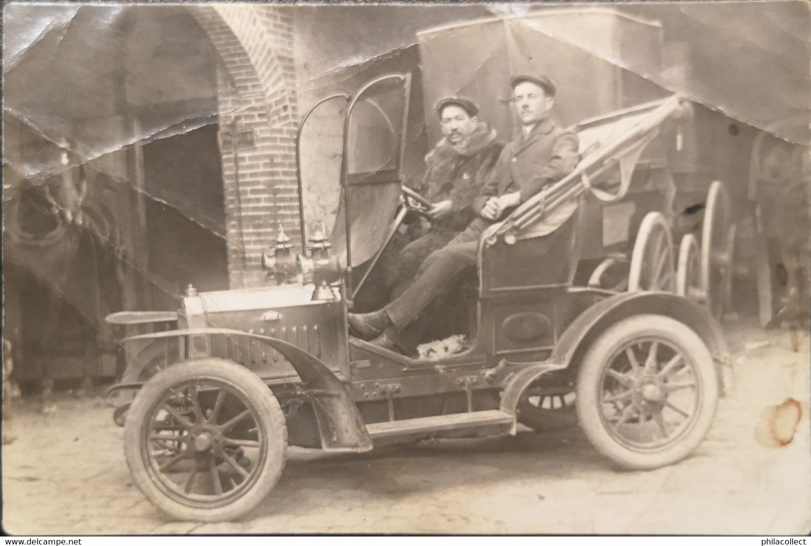 Carte Photo - RPPC // Ancienne Automobile - Old Car // 190? Folds! - Otros & Sin Clasificación