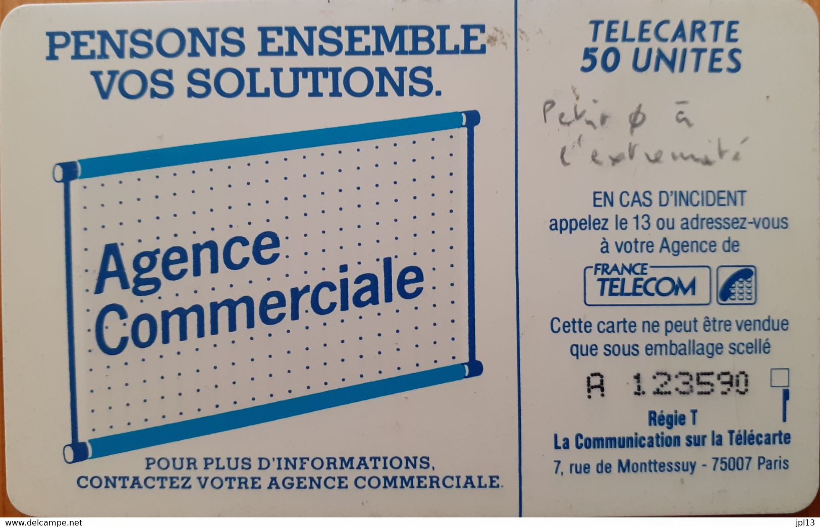 Carte à Puce - France - France TElecom - 600 Agences 50 SO3, Petit 0 En Fin De Ligne - 600 Agences