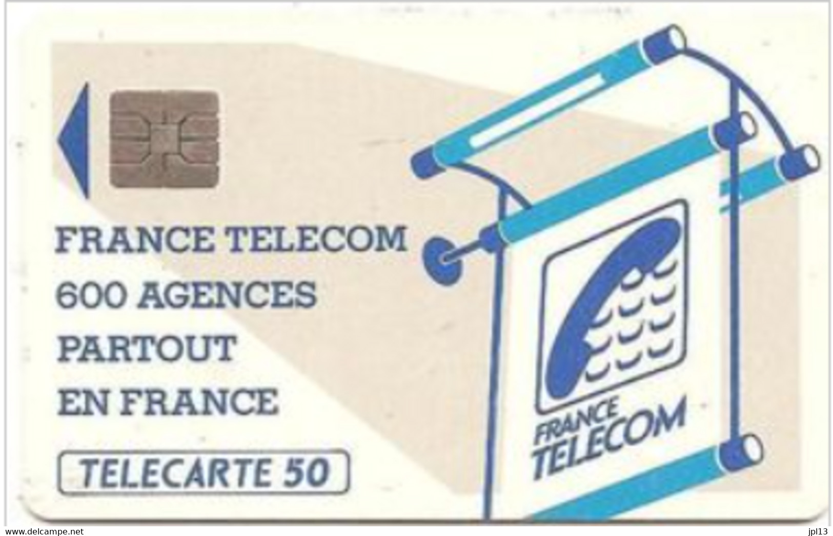 Carte à Puce - France - France TElecom - 600 Agences 50 SO4 1 Sans Barre - 600 Agences