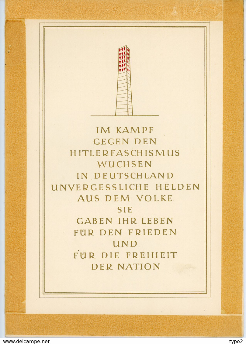 DDR KONZENTRATIONSLAGER SACHSENHAUSEN 1960 4 Scans - 1st Day – FDC (sheets)