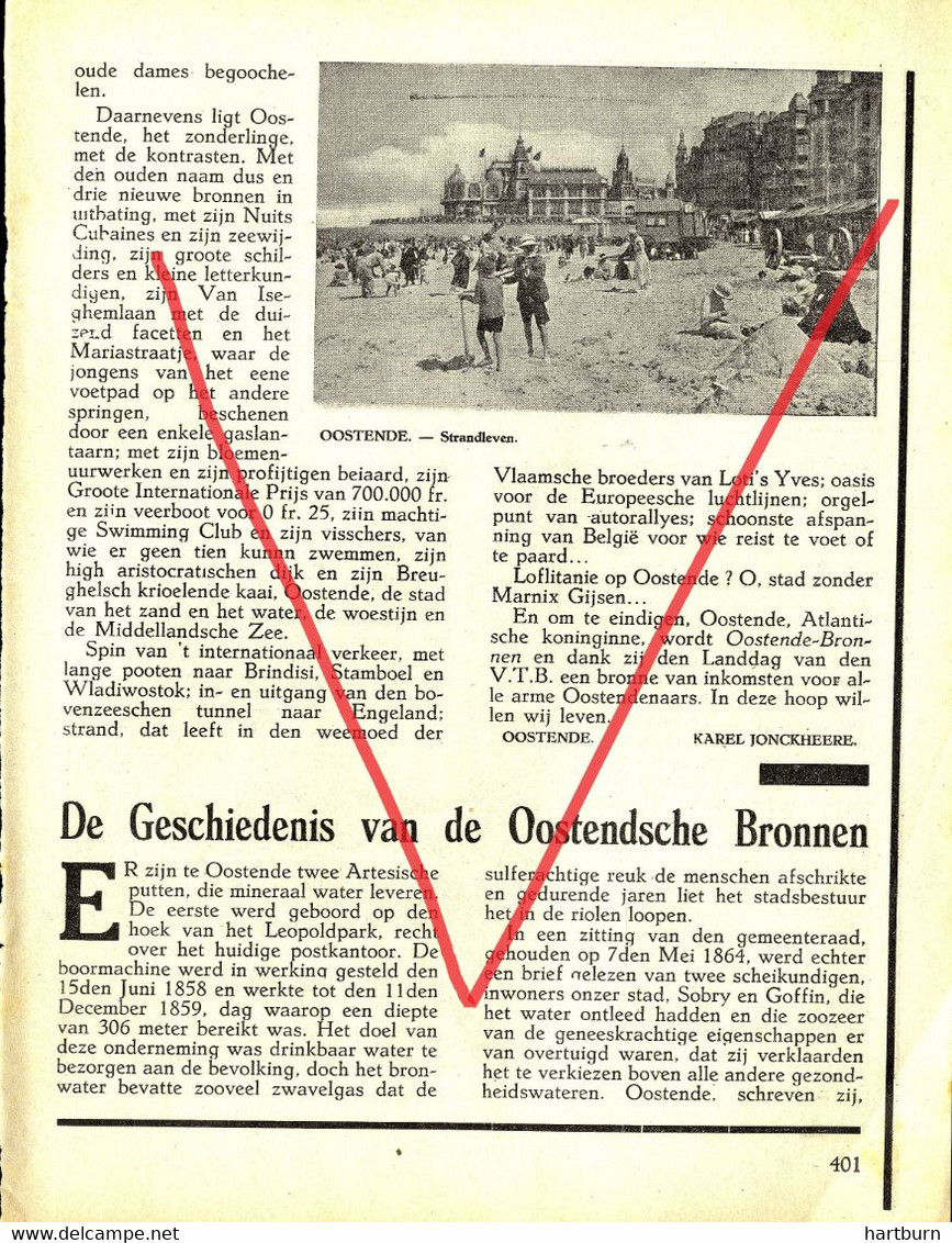 Oostende, Tijdschrift (vermoedelijk Het Volk) (Bak 1) Oostende - Ostende - Humour