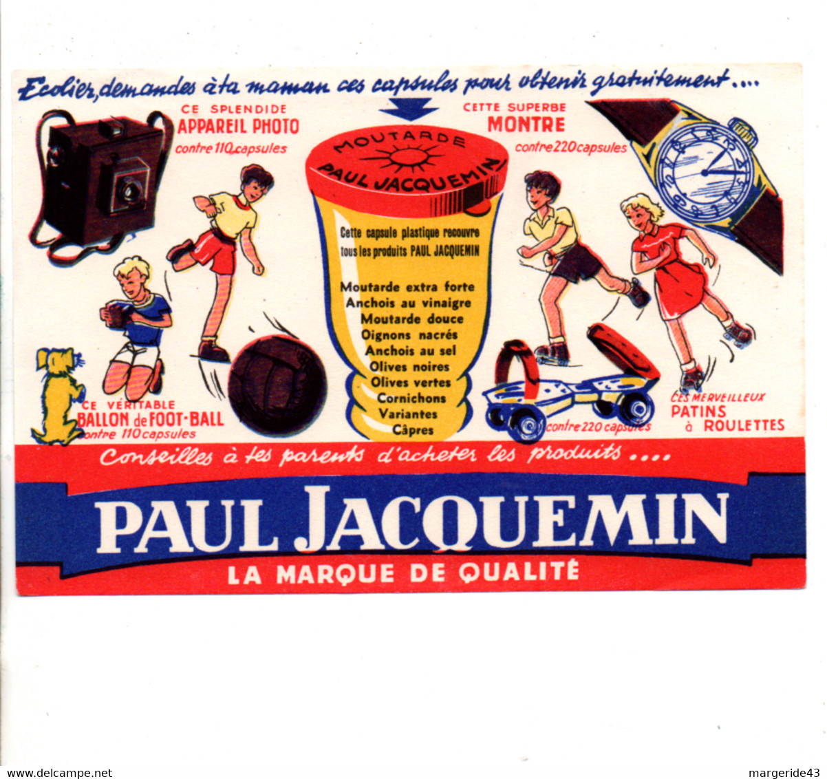 BUVARD MOUTARDE PAUL JACQUEMIN - Moutardes