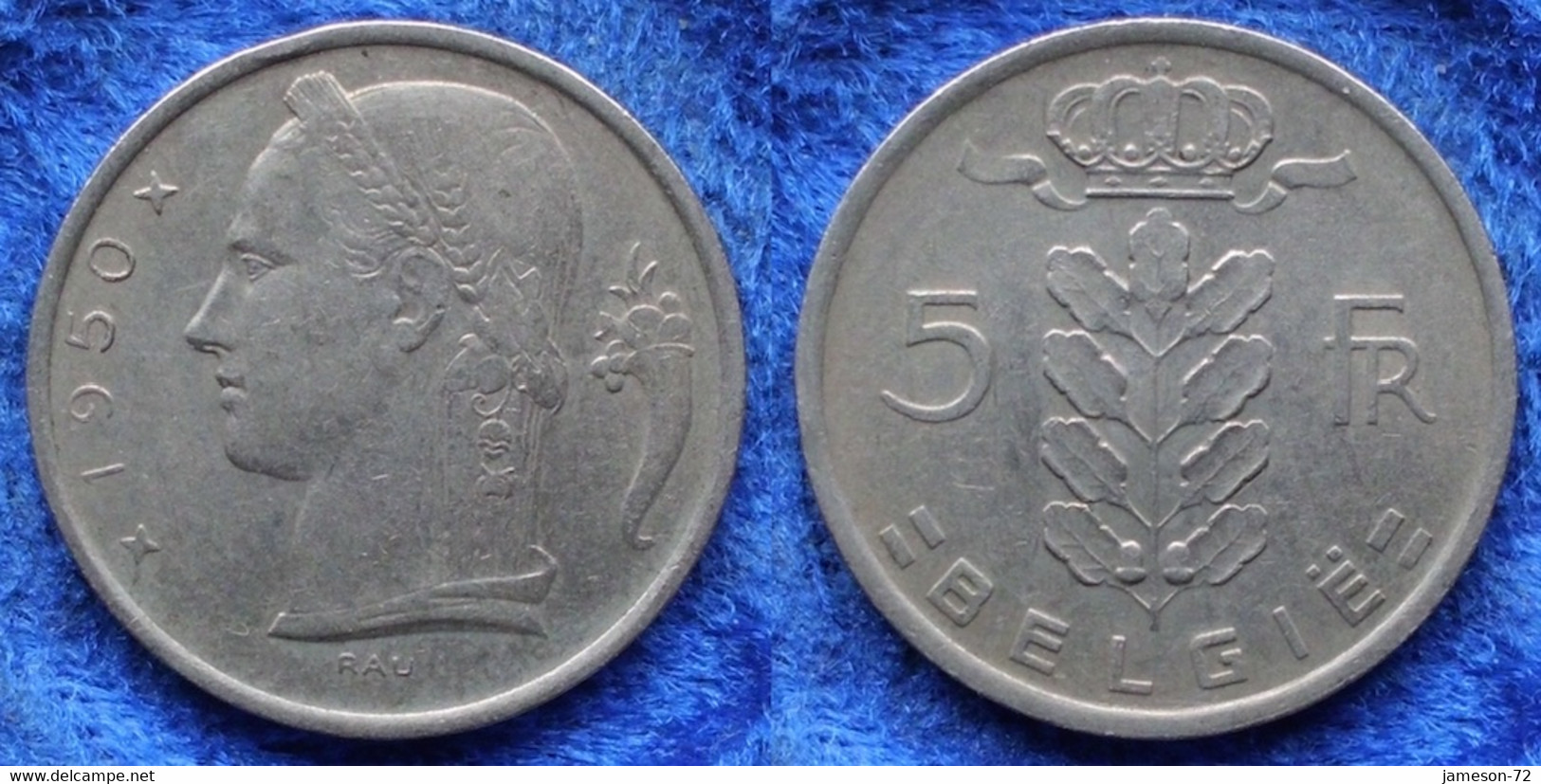 BELGIUM - 5 Francs 1950 Flemish KM# 135.1 Leopold III (1934-1950) - Edelweiss Coins - 5 Francs