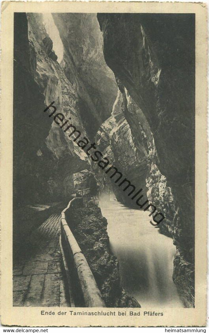 Taminaschlucht Bei Bad Pfäfers - Verlag Gebr. Fetzer Ragaz Gel. 1912 - Pfäfers