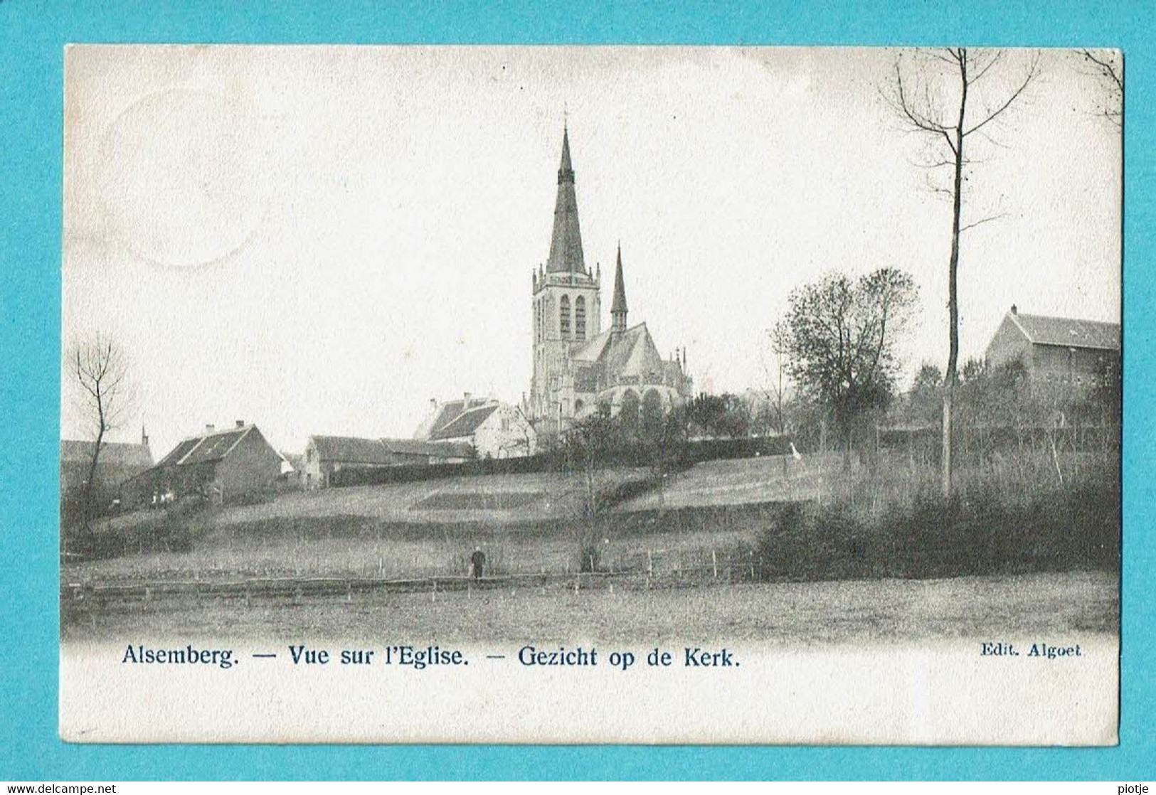 * Alsemberg - Beersel (Vlaams Brabant) * (Edit Algoet) Vue Sur L'église, Gezicht Op De Kerk, Panorama, Old, Rare Unique - Beersel