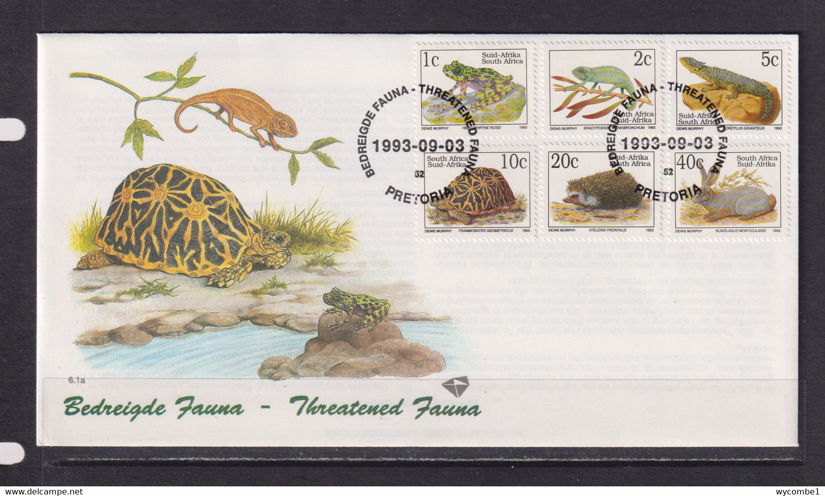 SOUTH AFRICA - 1993 Endangered Species FDC X 3  As Scans - Lettres & Documents