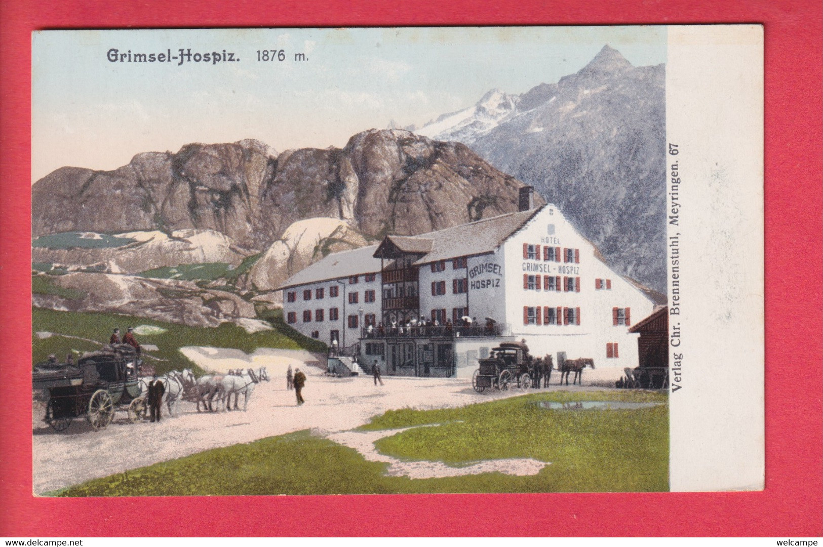 OUDE POSTKAART - ZWITSERLAND -    POST - POSTKUTSCHE - GRIMSEL - Autres & Non Classés