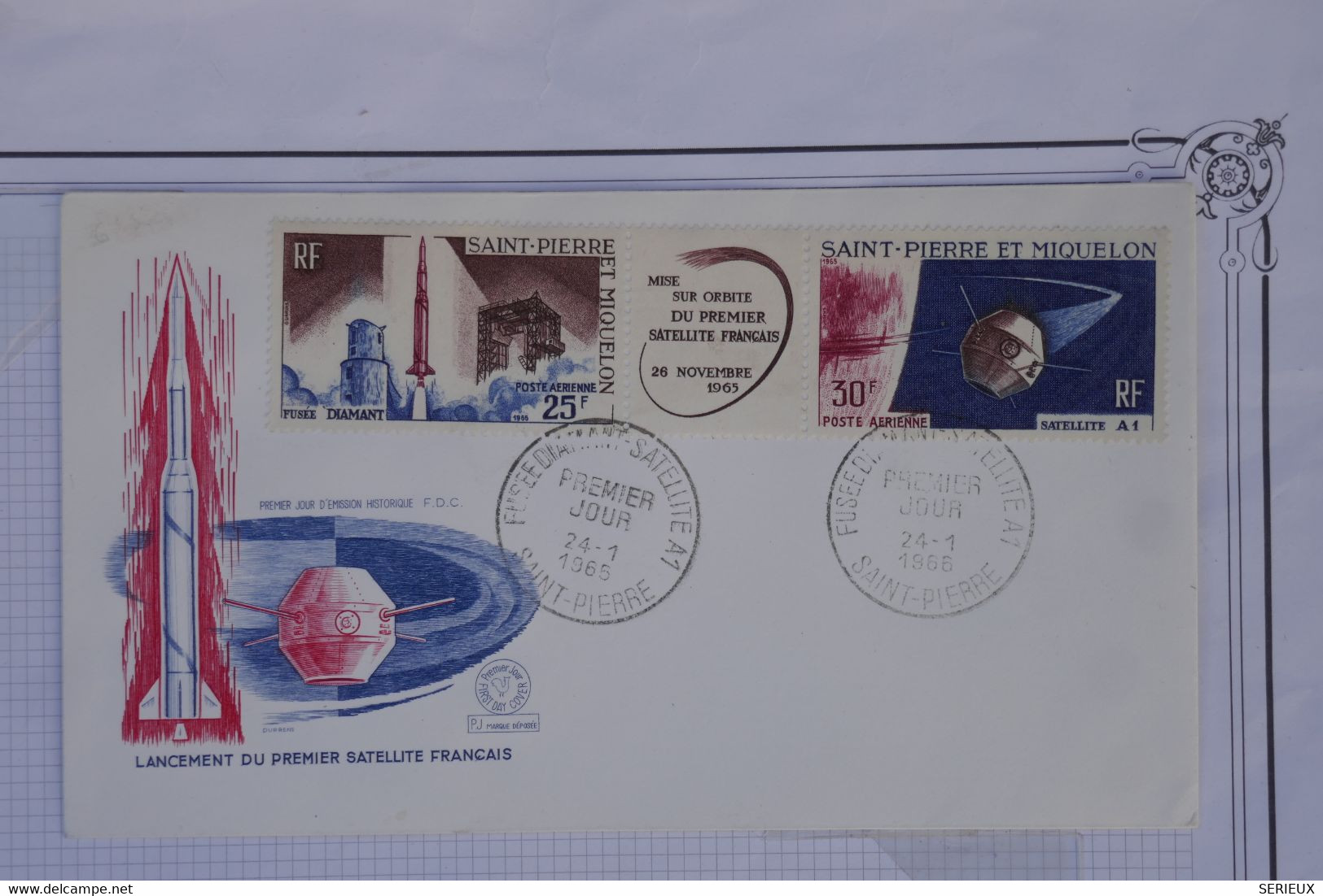 AA17  ST PIERRE MIQUELON  FRANCE   BELLE LETTRE FDC  1965 ST PIERRE   ++ AFFRANCH.  PLAISANT - FDC