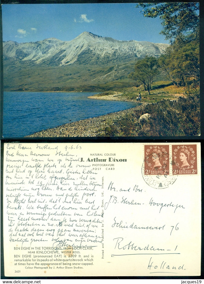 Great Britain 1963 Postcard Ben Eighe In The Torridons From Loch Clair - Ross & Cromarty