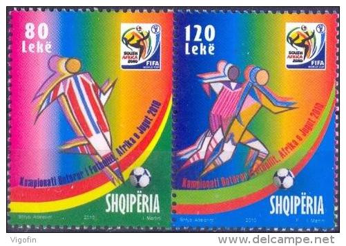 AL 2010- FIFA CUP AFRICA, ALBANIA, 1 X 2v, MNH - 2010 – South Africa