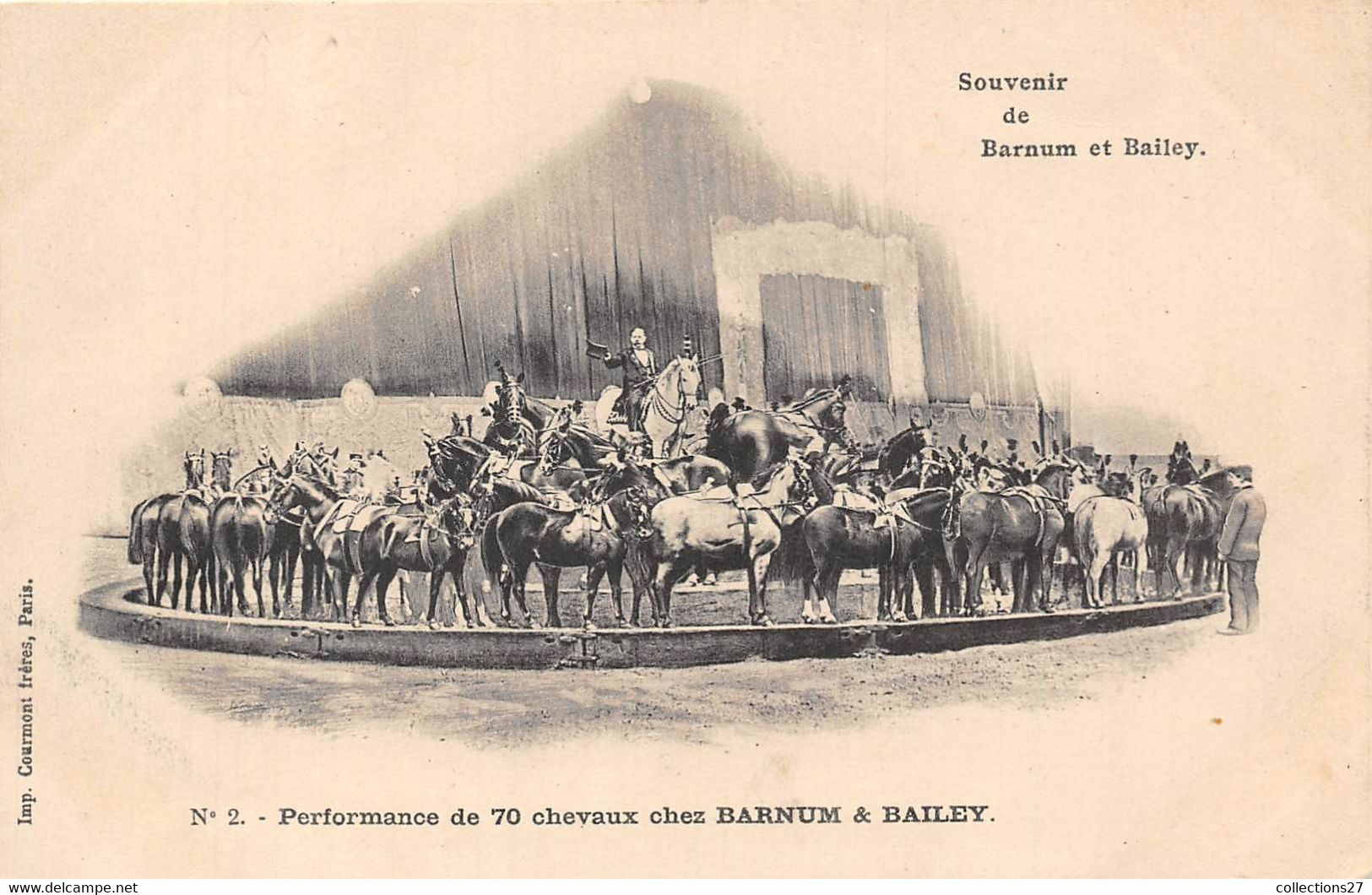 CIRQUE- BARNUM ET BAILEY- SOUVENIR - PERFORMANCE DE 70 CHEVAUX CHEZ BARNUM ET BAILEY - Circo