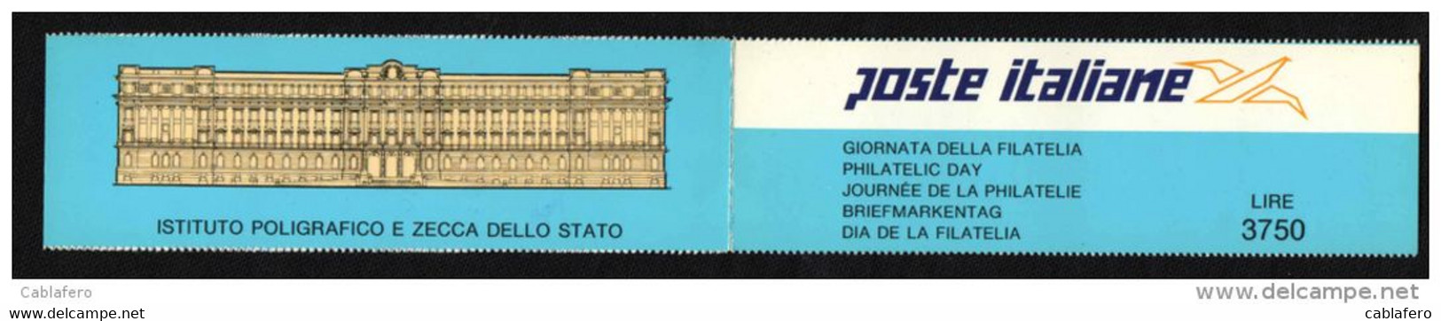 ITALIA - 1992 - GIORNATA  DELLA FILATELIA - FRANCOBOLLI AUTOADESIVI CELEBRATIVI LA GIORNATA DELLA FILATELIA - Booklets