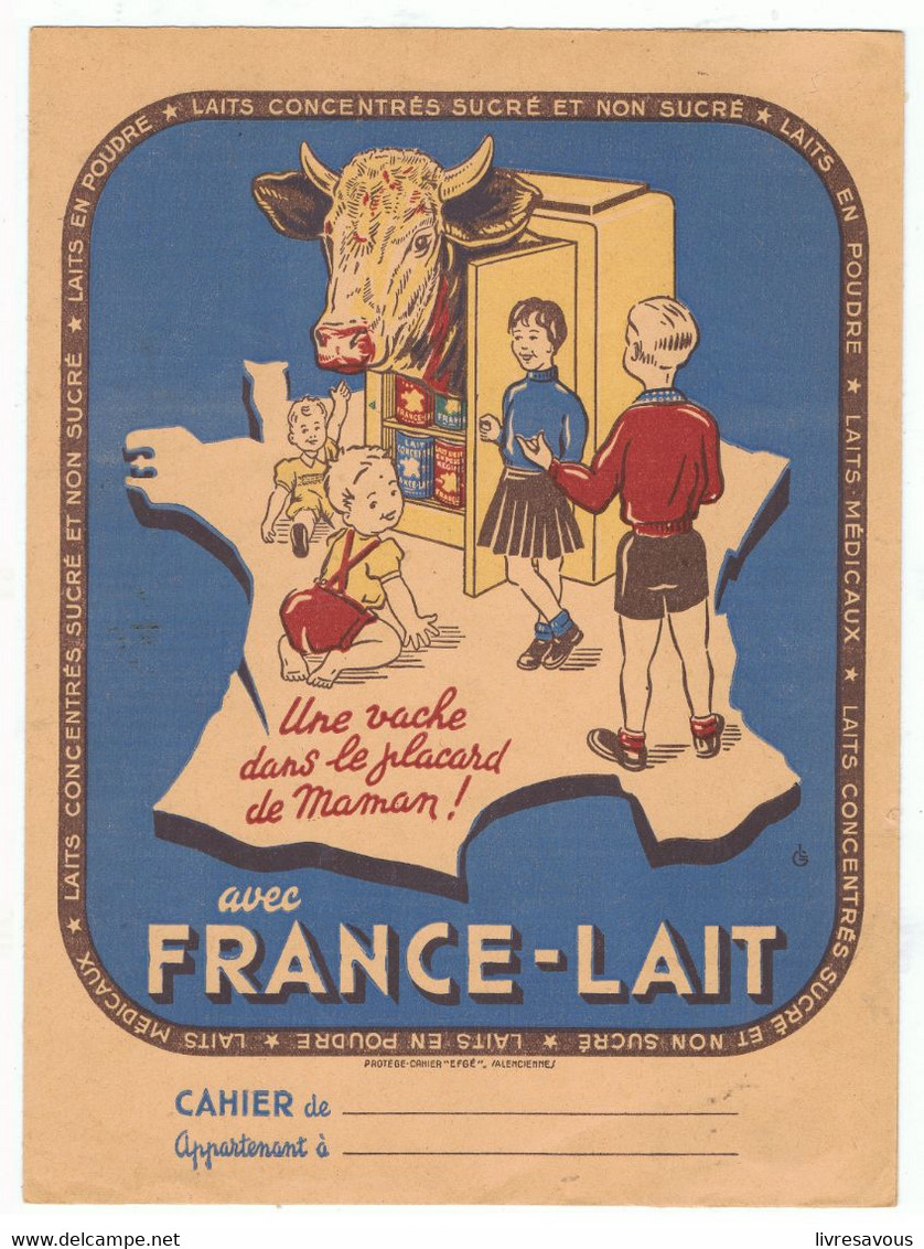 Protège-cahier  FRANCE-LAIT Une Vache Dans Le Placard De Maman ! - Lattiero-caseario