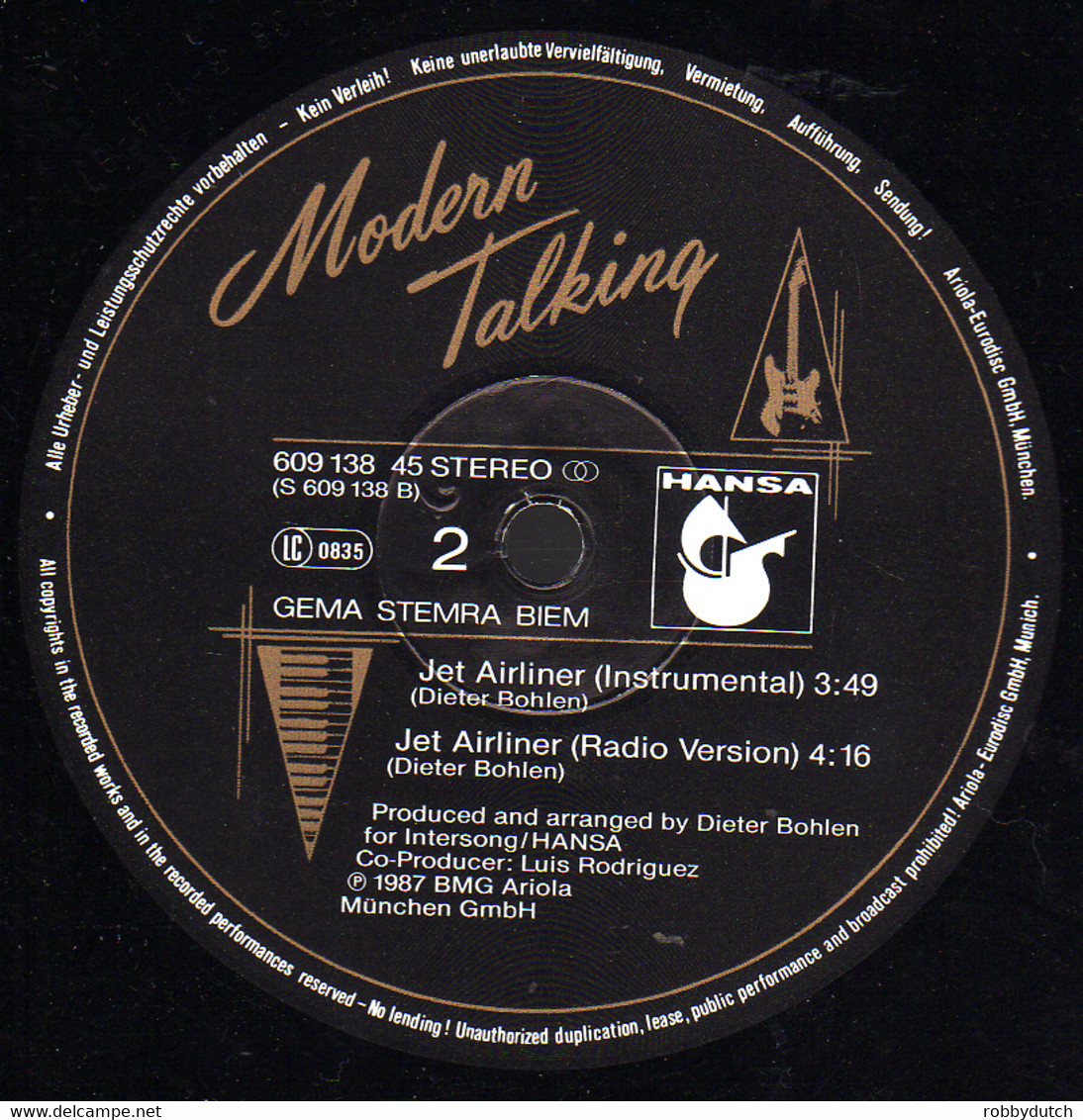 * 12" Maxi *  MODERN TALKING - JET AIRLINER - 45 T - Maxi-Single