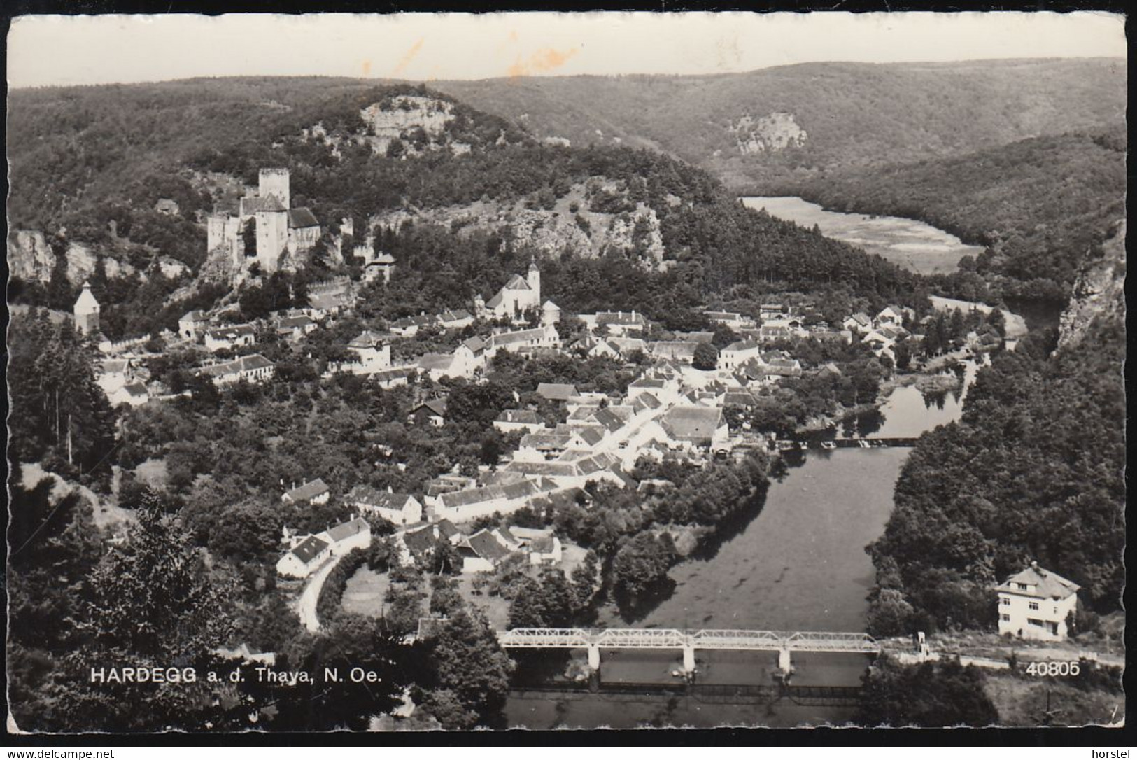 Austria - 2082 Hardegg An Der Thaya - Alte Ortsansicht - Brücke - Burg - Nice Stamp - Hollabrunn