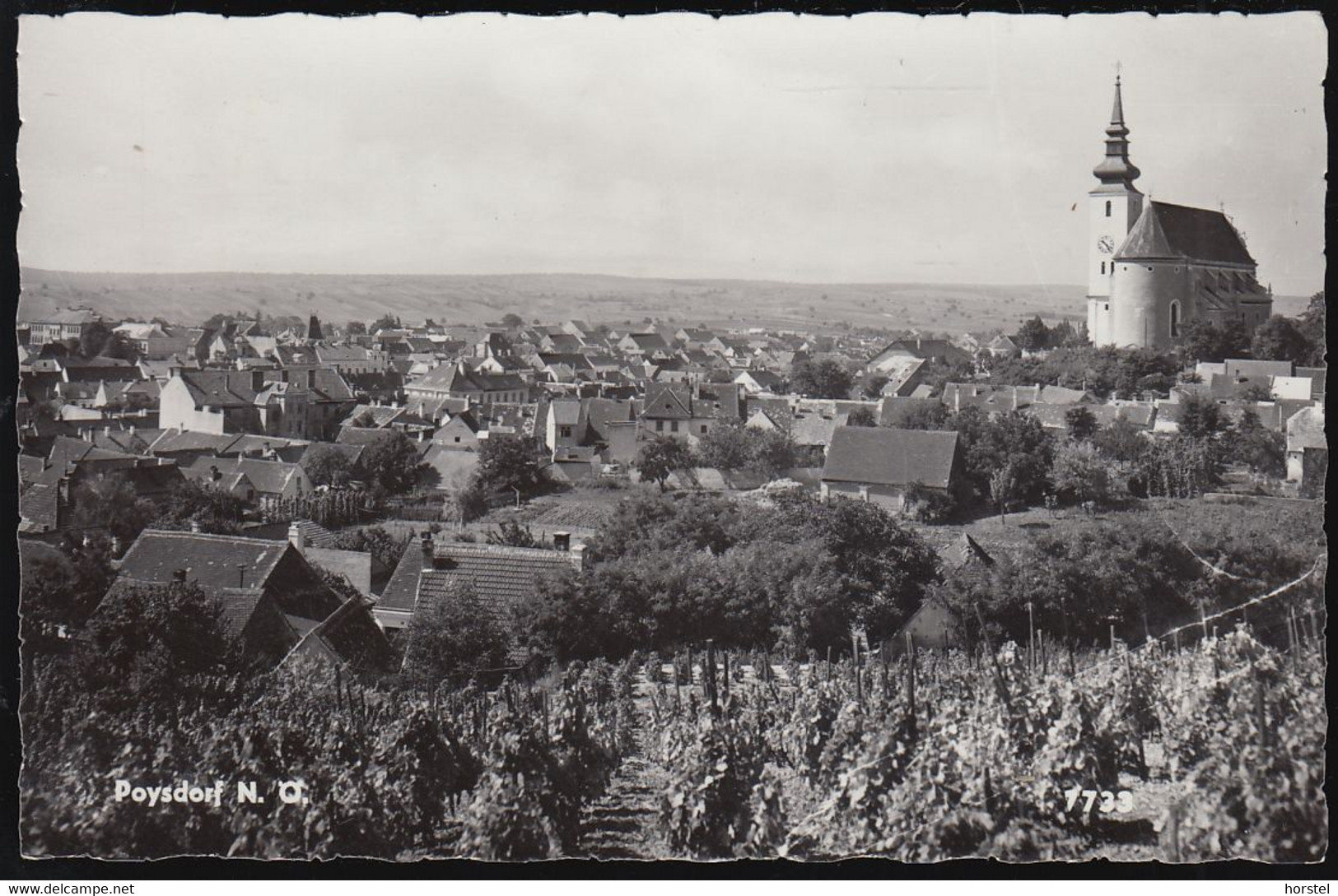 Austria - 2170 Poysdorf - Alte Ortsansicht - Kirche - Mistelbach