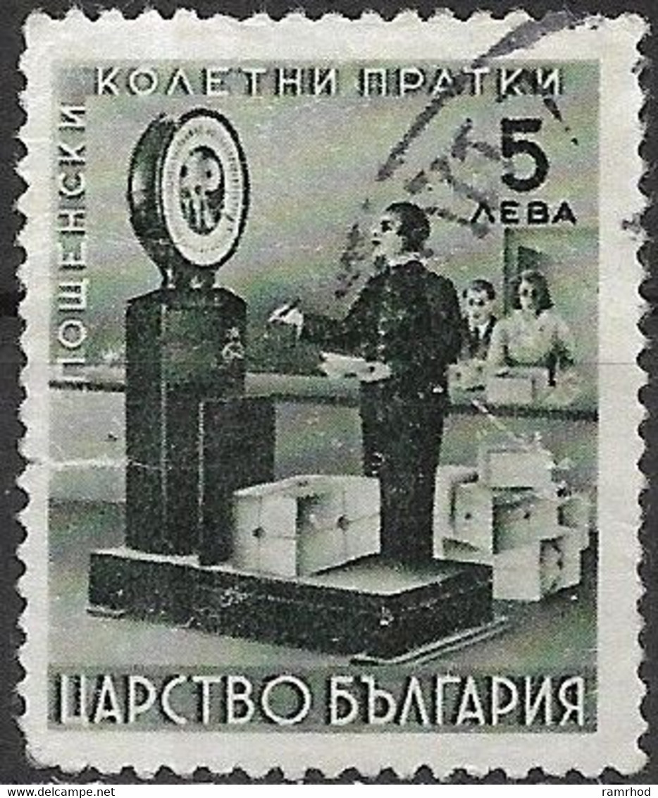 BULGARIA 1941 Parcel Post - Weighing Machine - 5l. - Green FU - Exprespost