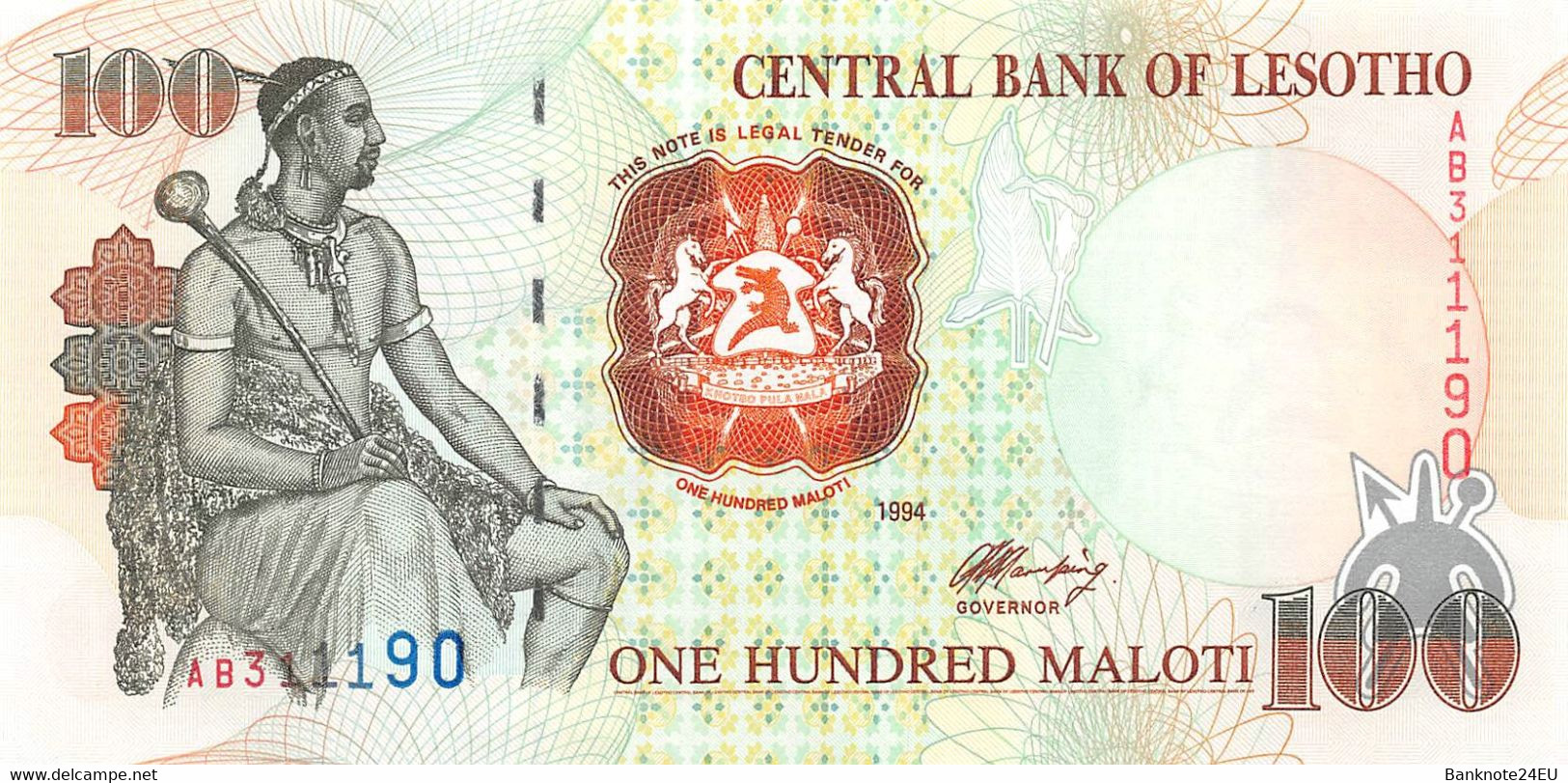 Lesotho 100 Maloti 1994 Unc Pn 18a - Lesoto