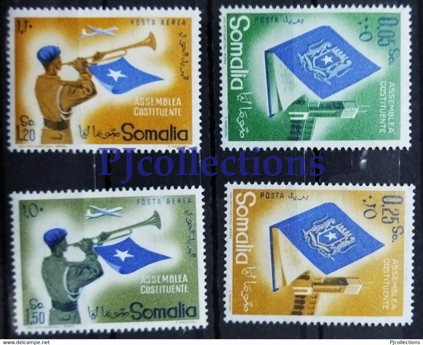 N543- SOMALIA 1959 ASSEMBLEA COSTITUENTE - CONSTITUENT ASSEMBLY FULL SET 4 STAMPS MLH - Somalia