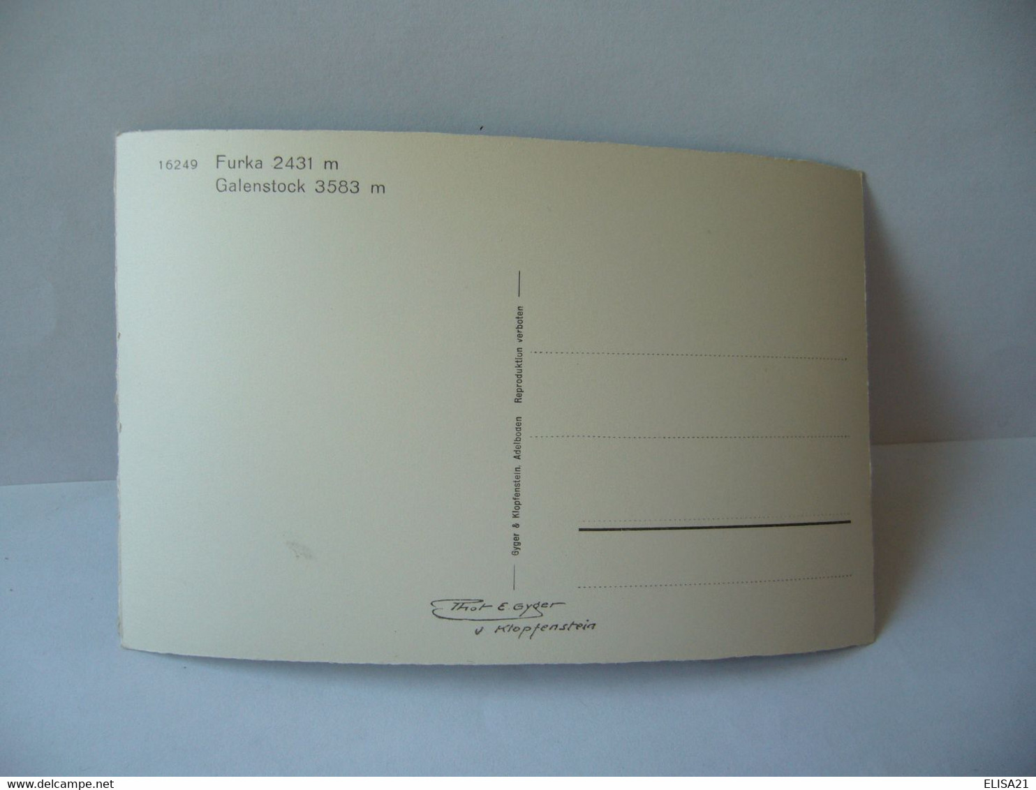 FURKA GALENSTOCK   SUISSE VS VALAIS CPSM FORMAT CPA - Lens