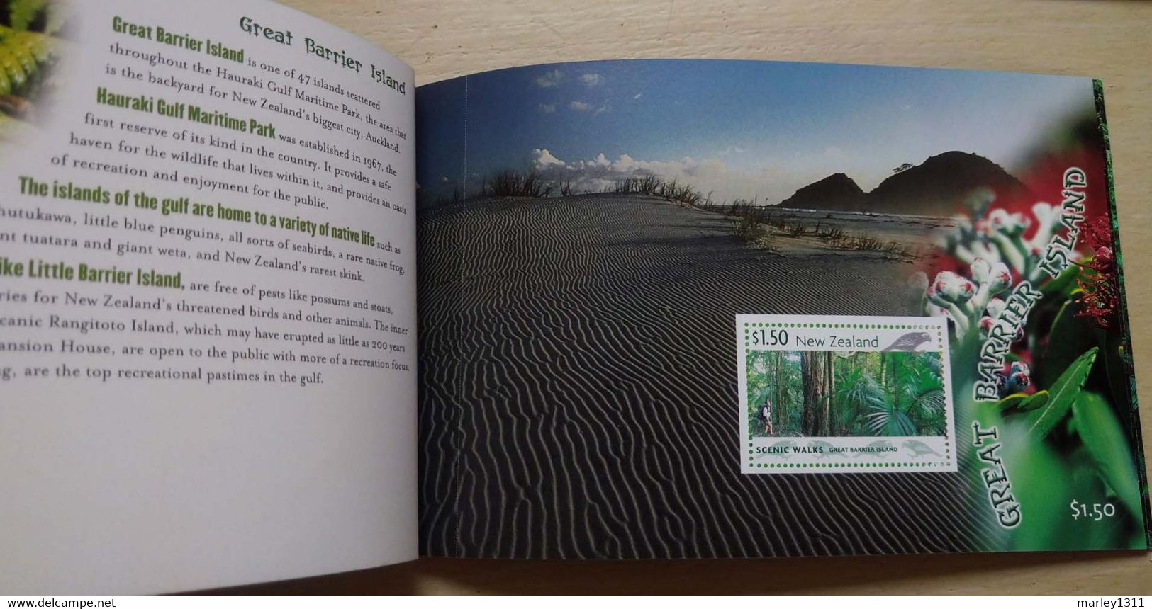 NOUVELLE - ZÉLANDE (1999) stamps booklet N°YT 1715 NEw Zealand Paysages de randonnées