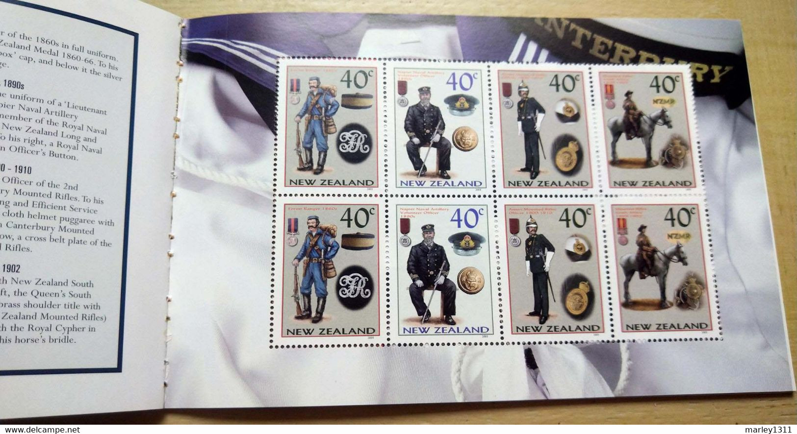 NOUVELLE - ZÉLANDE (2003) Prestige Stamps Booklet N°YT 1985 Uniformes Militaires - Booklets