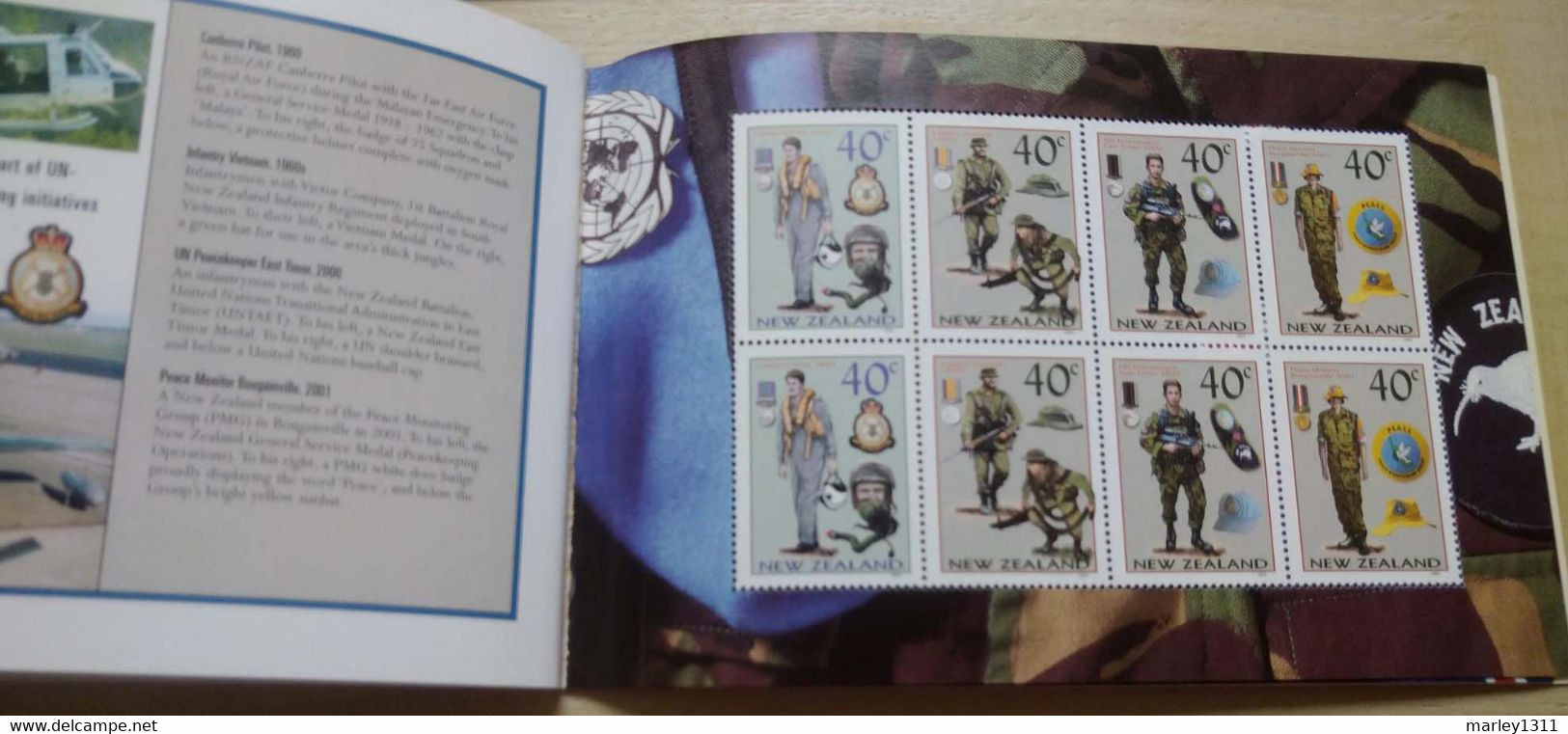 NOUVELLE - ZÉLANDE (2003) Prestige Stamps Booklet N°YT 1985 Uniformes Militaires - Booklets
