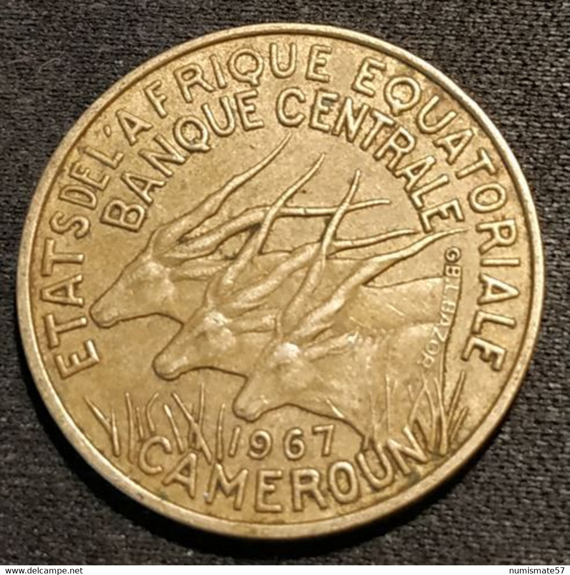 CAMEROUN - ETATS DE L'AFRIQUE EQUATORIALE - 10 FRANCS 1967 - KM 2a - Cameroon